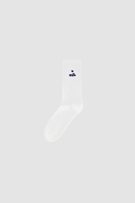 Socks Heart Logo White
