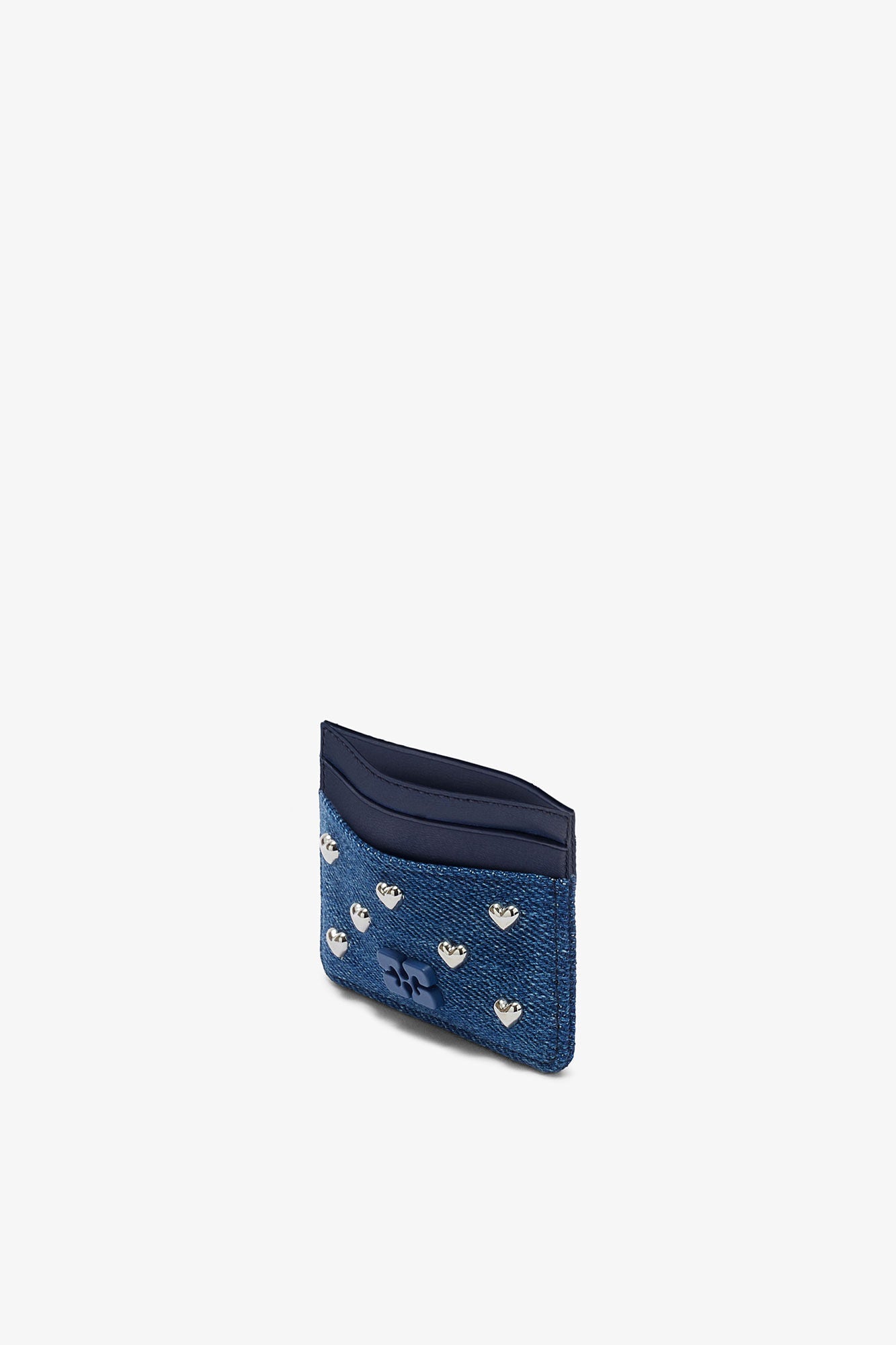 Cardholder Heart Studs Denim