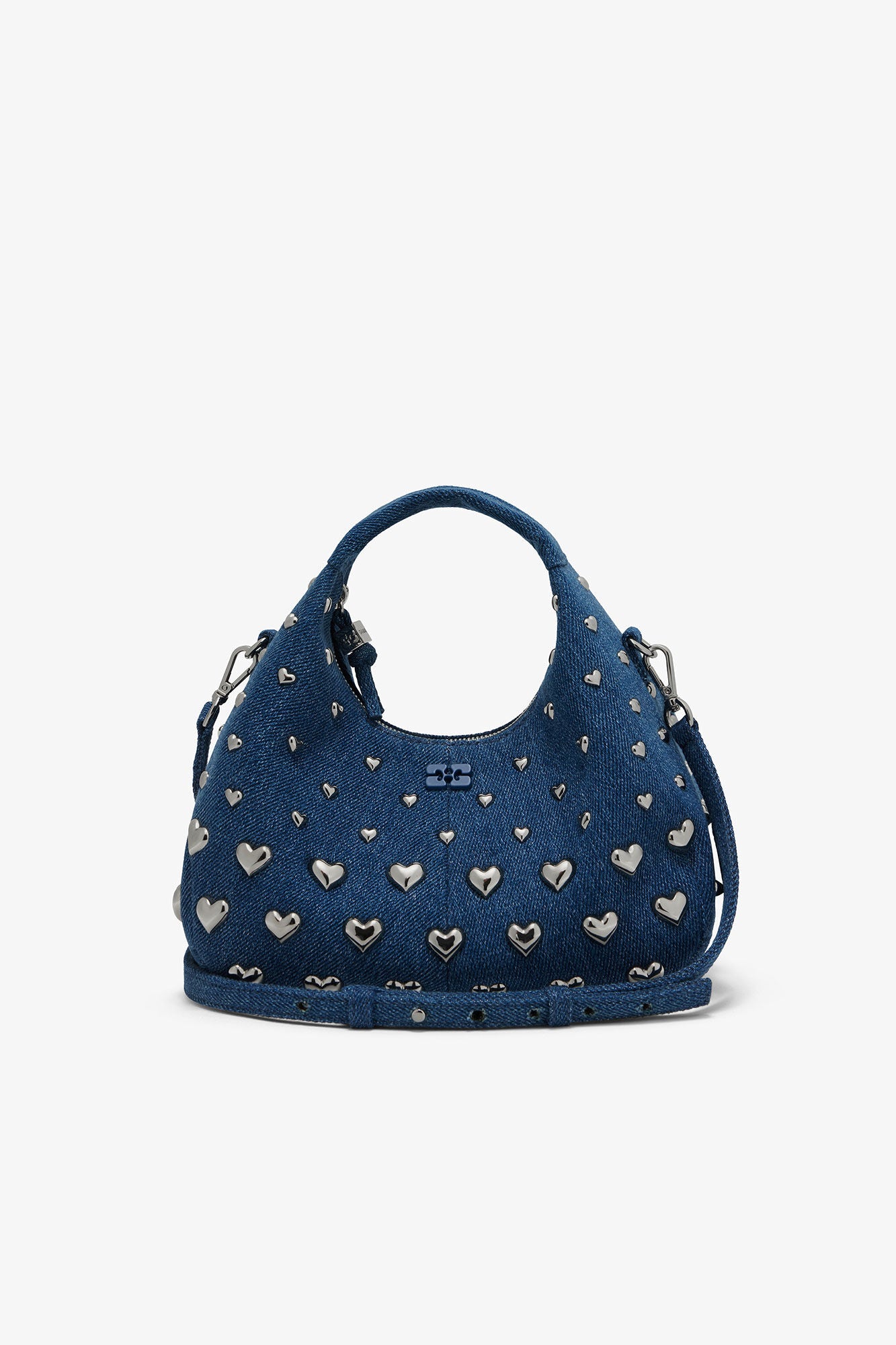 Bag Hobo Mini Heart Stud Denim