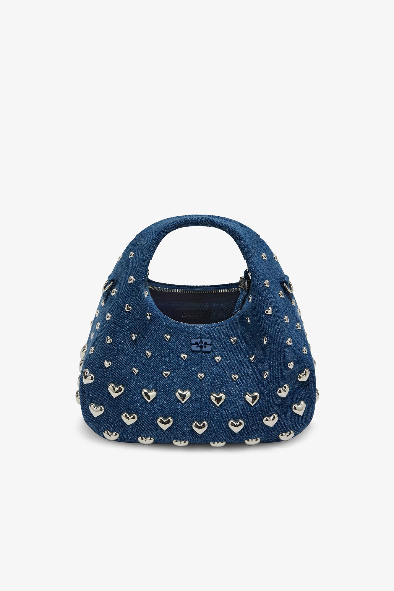Bag Hobo Mini Heart Stud Denim