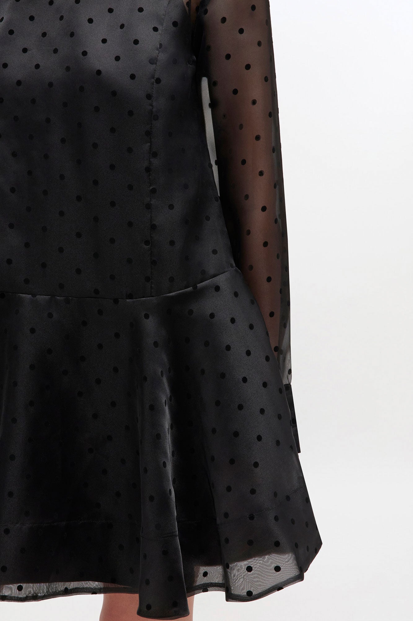 Dress Mini Flocked Organza Black