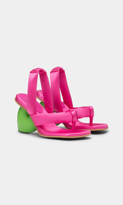 Heels Love Pink Silk/Green