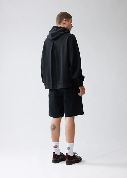 Hoodie Half Zip Black