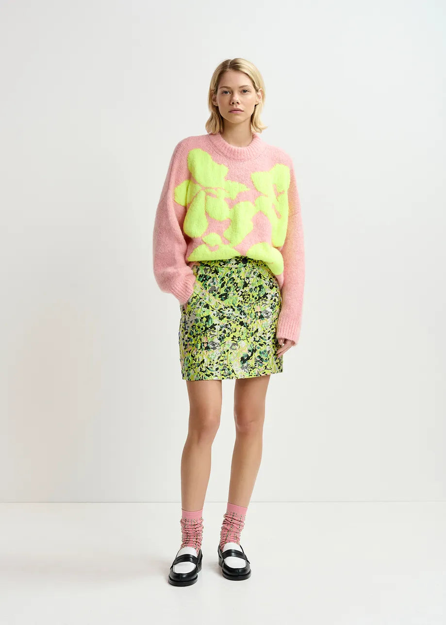 Skirt Generic Jacquard Lime Green