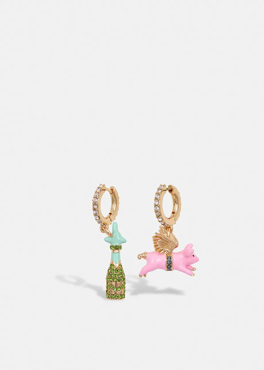 Earrings Geman Champange&Pig