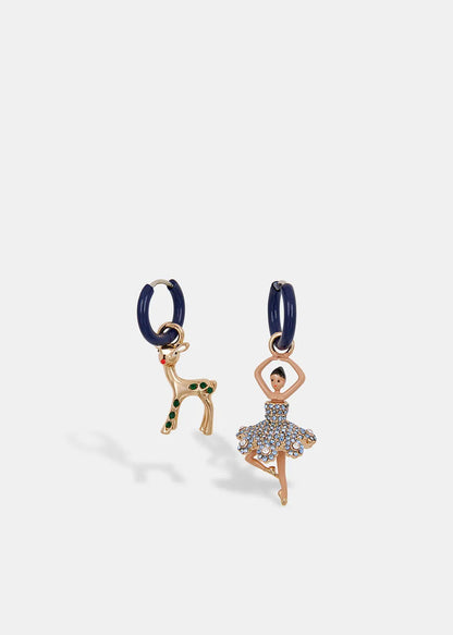 Earrings Godancer Deer&Ballerina