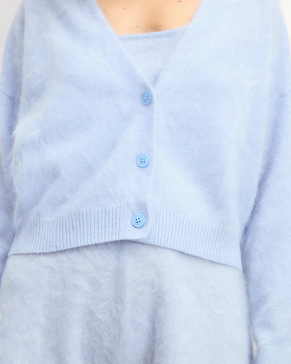 Cardigan Brushed Baby Blue