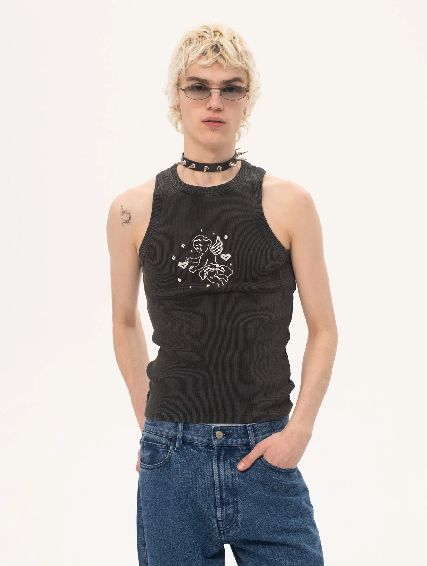 Tank Top Naughty Nymphs Off Black