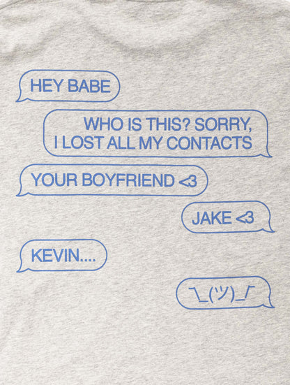 T-shirt Hey Babe Longsleeve Grey