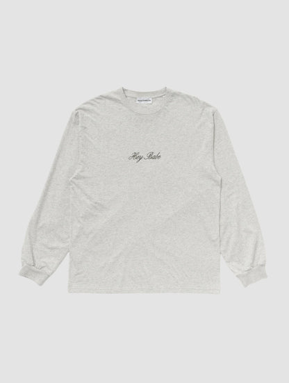 T-shirt Hey Babe Longsleeve Grey