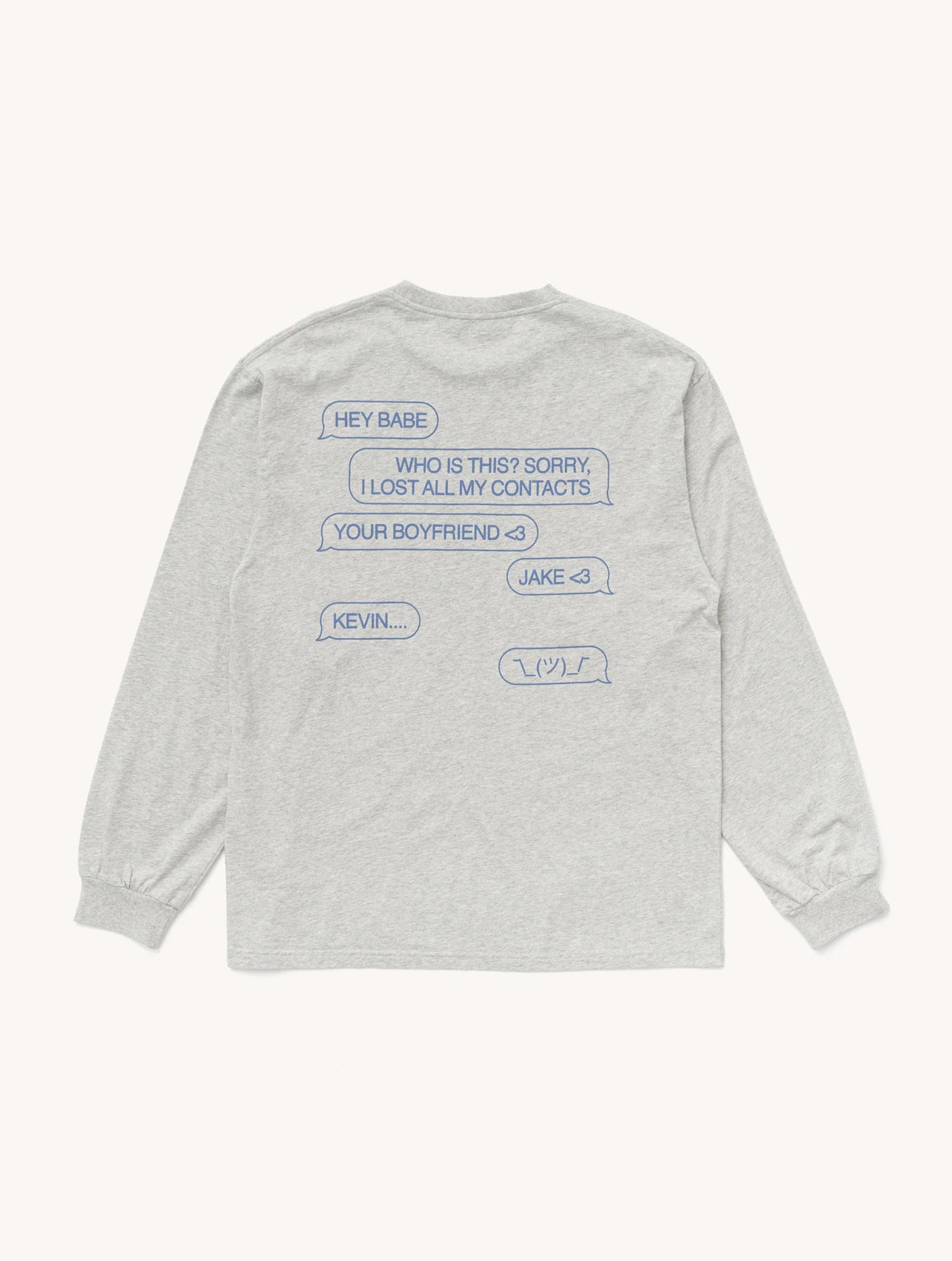 T-shirt Hey Babe Longsleeve Grey