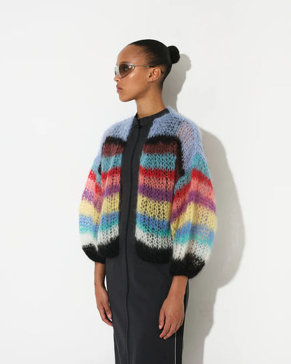 Cardigan Mohair Stripes Prisma