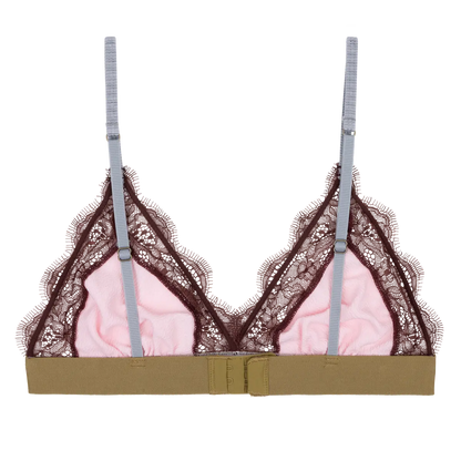 Bralette Love Lace Pink & Brown