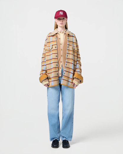 Shirt Plaid Work Curry