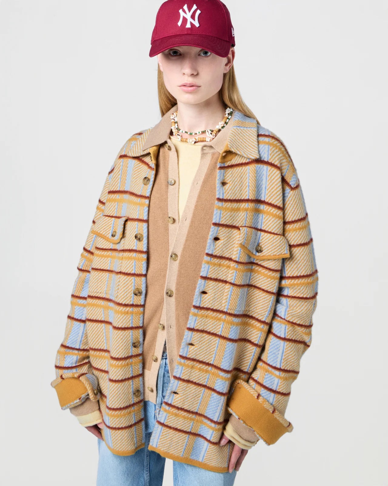 Shirt Plaid Work Curry
