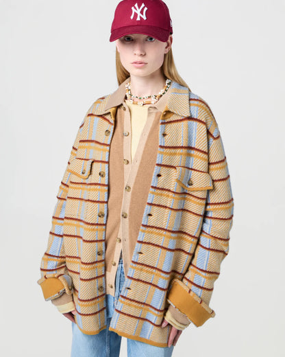 Shirt Plaid Work Curry