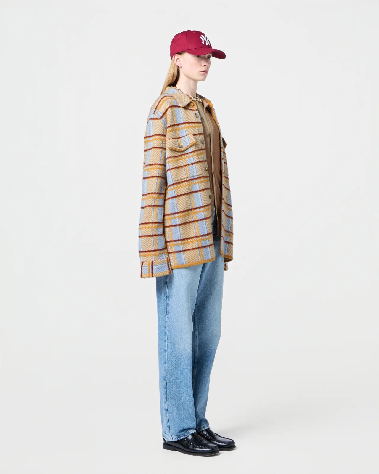 Shirt Plaid Work Curry