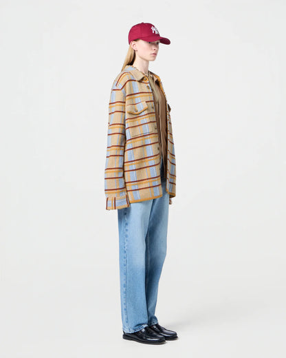 Shirt Plaid Work Curry