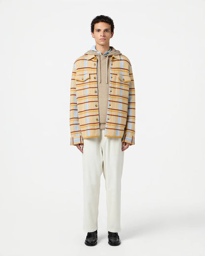 Shirt Plaid Work Curry