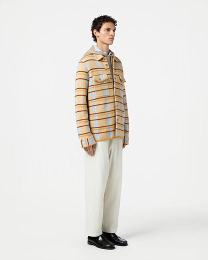 Shirt Plaid Work Curry
