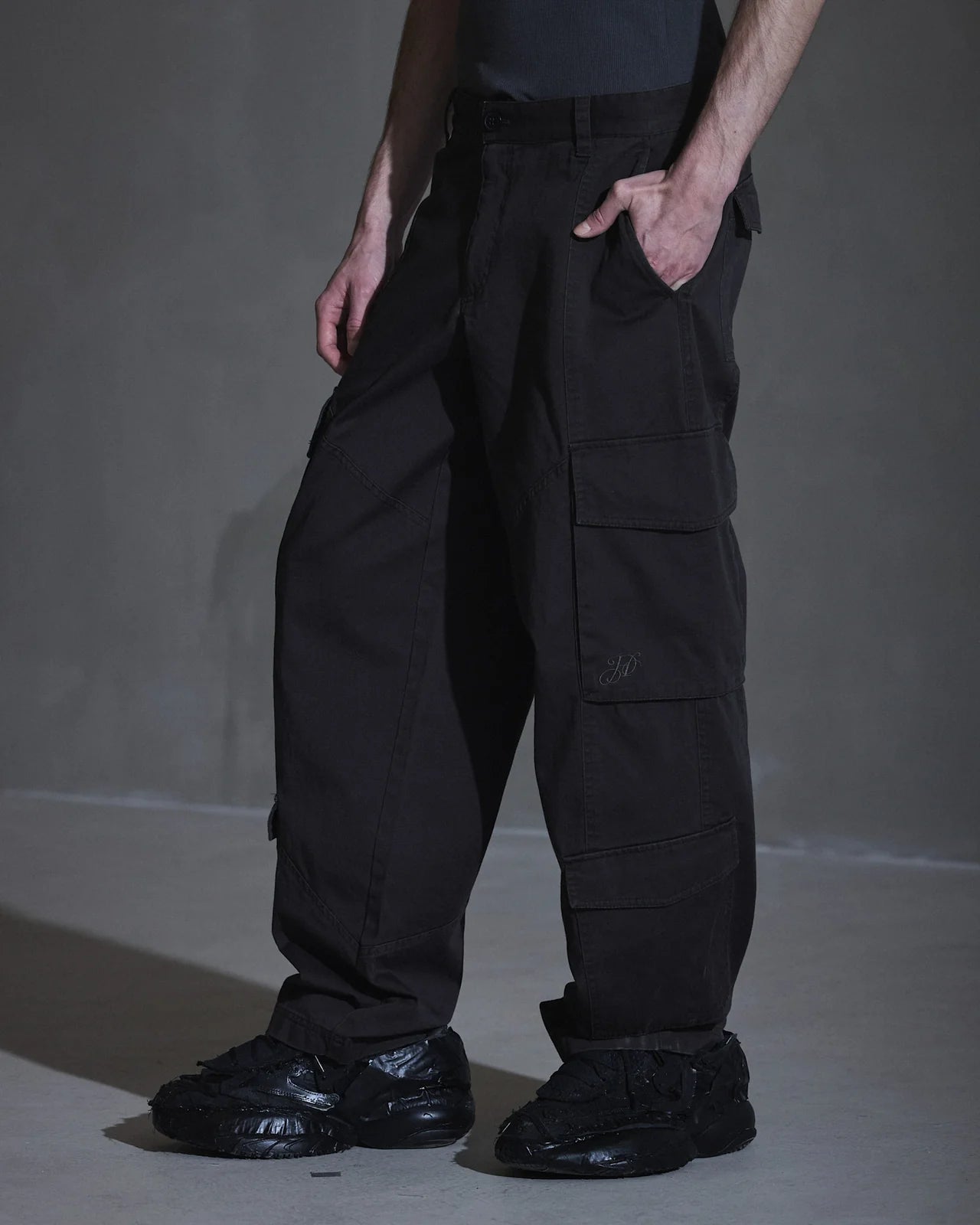Kalhoty Cargo Twill tmavě šedé 