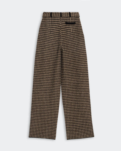 Pants Houndstooth Tailored Black & Dune