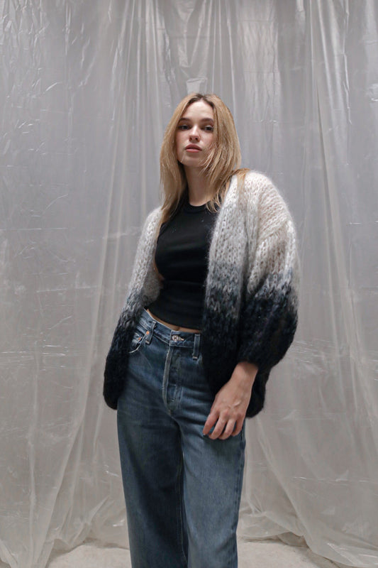 Mohair Big Cardigan Ombre