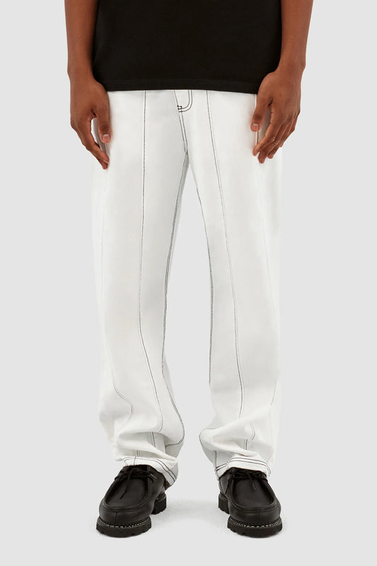 Pants Poage Detail White