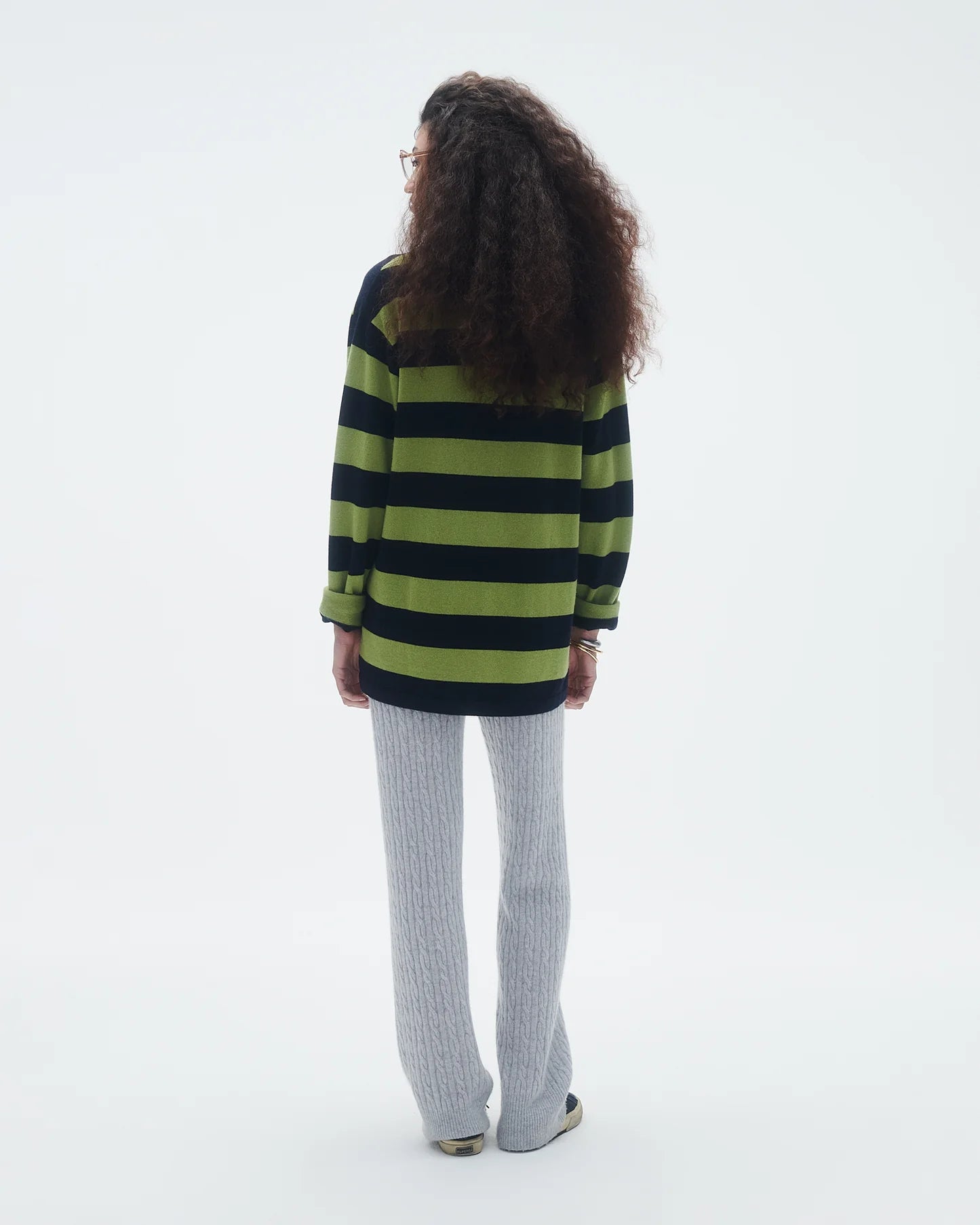 Sweater Striped Rugby Matcha/Midnight