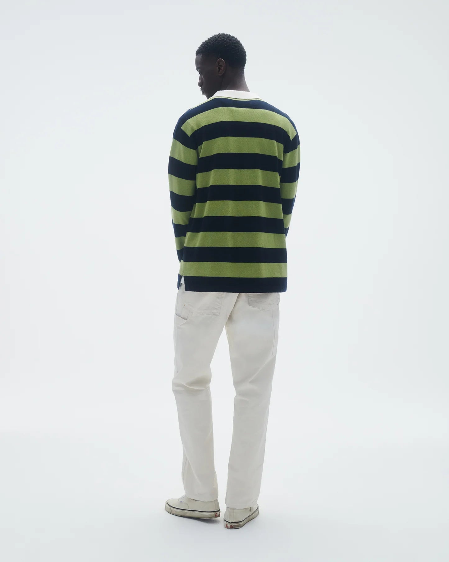 Sweater Striped Rugby Matcha/Midnight