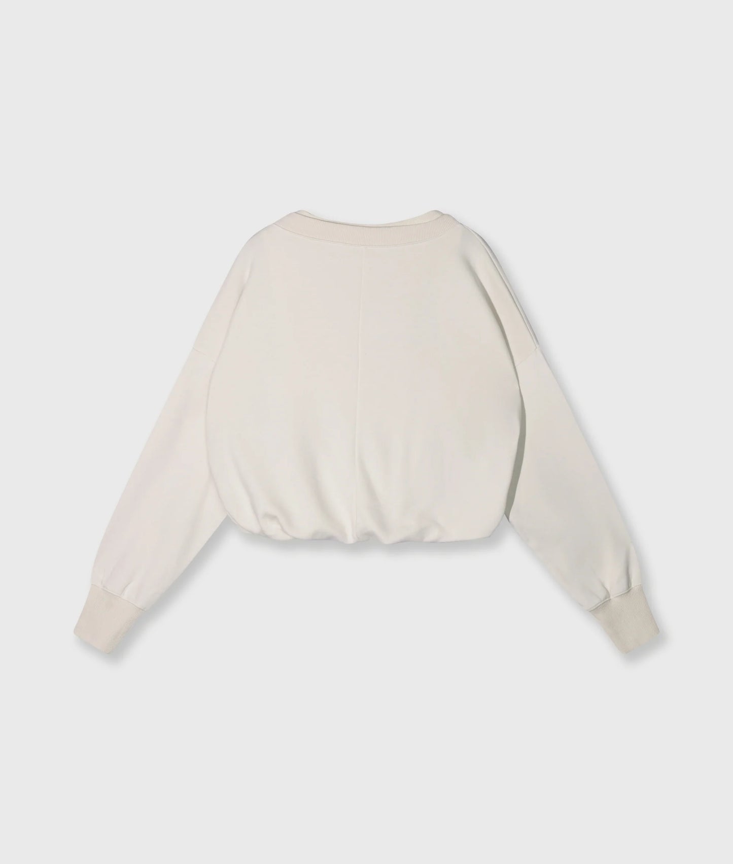 Sweater Double V-neck Cream