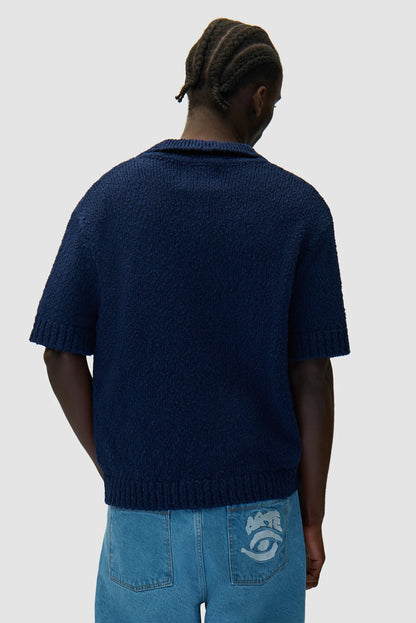 Sweatshirt Football Knit Blue