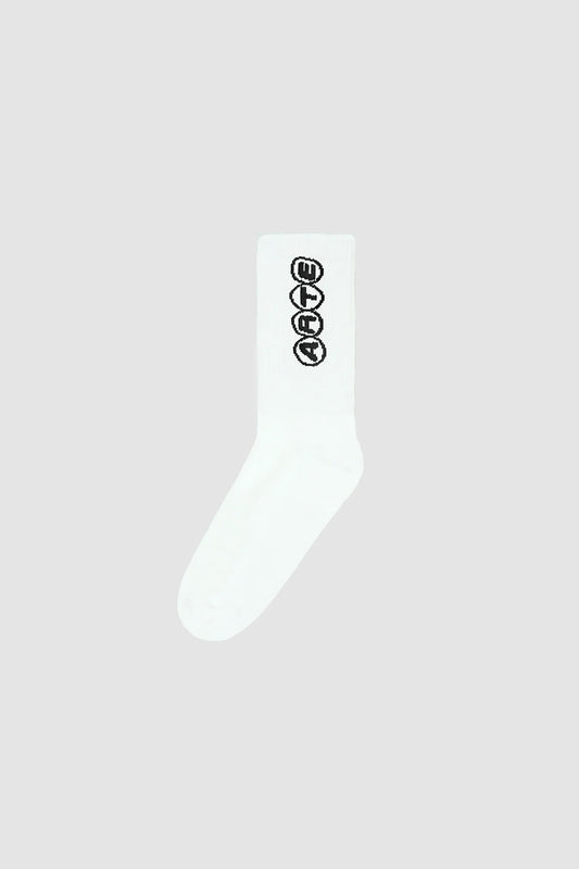 Socks Circle Logo White