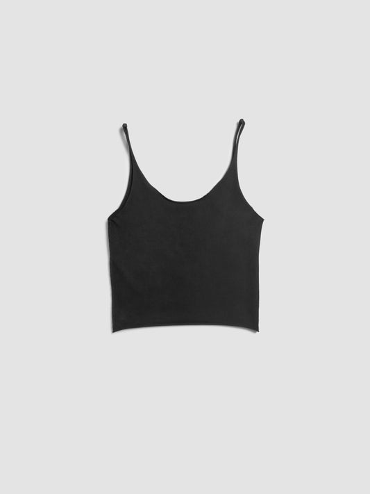 Basic Crop Top Washed Black