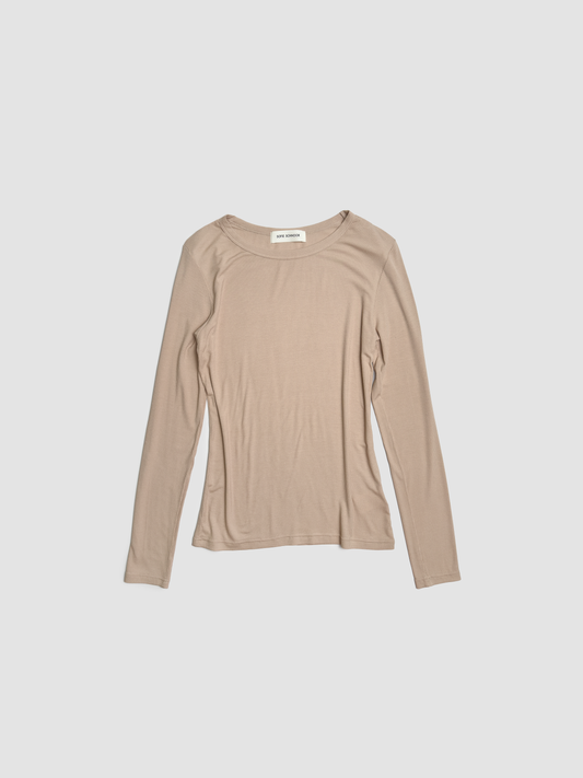 T-shirt Petricia Longsleeve Beige