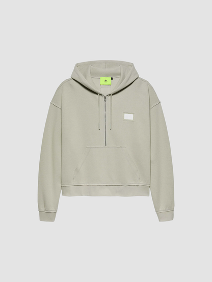 Hoodie Half Zip Aqua