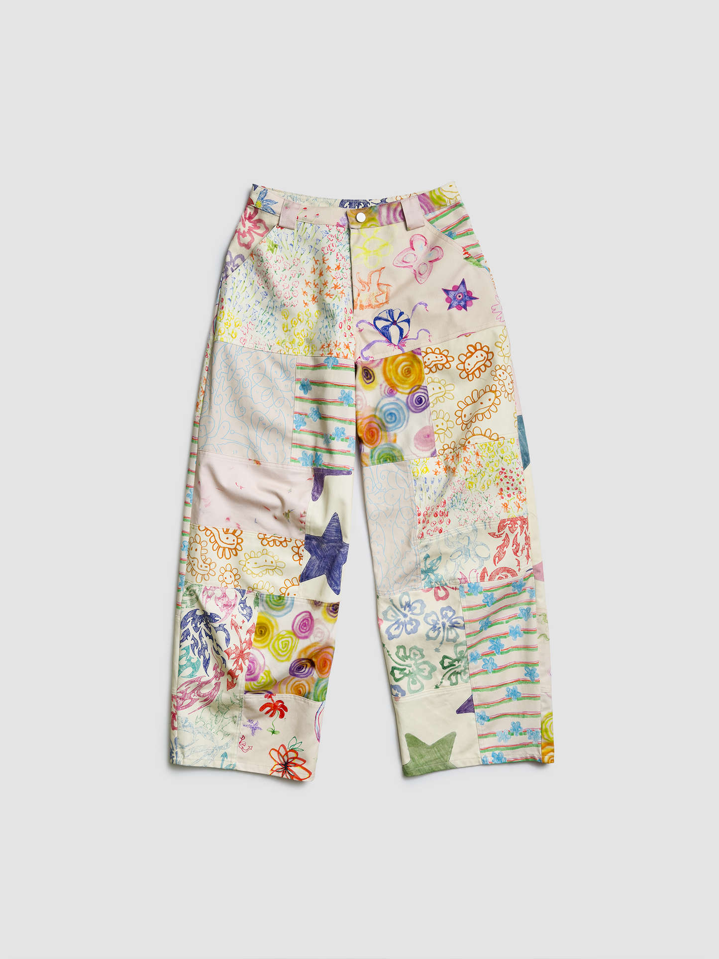 Pants Patchwork Lawn Doodle Mix