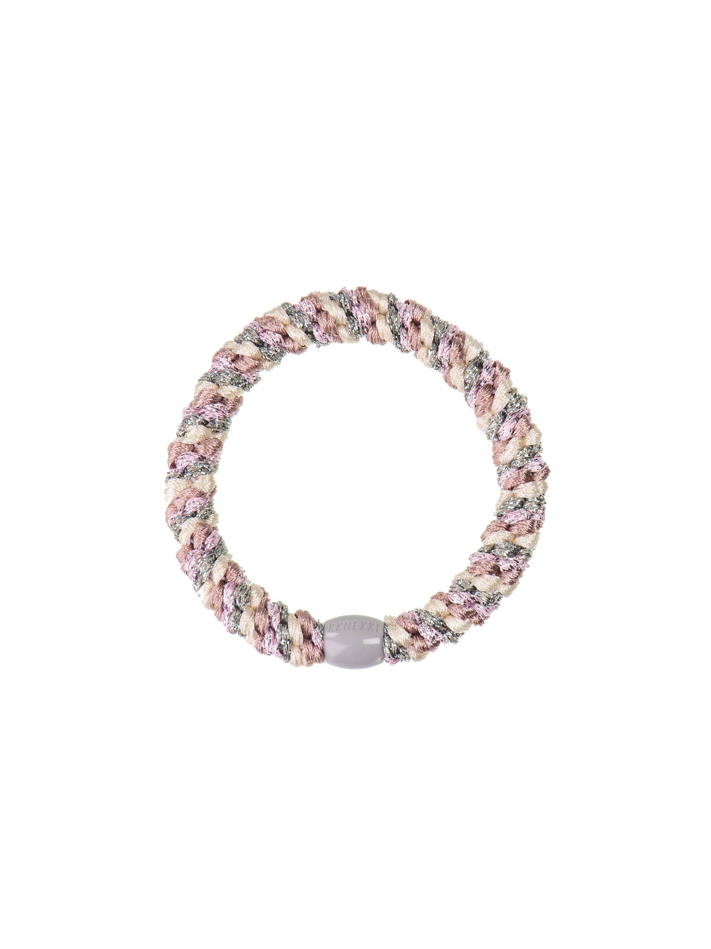 Gumička do vlasů Dusty Green & Light Pink Glitter