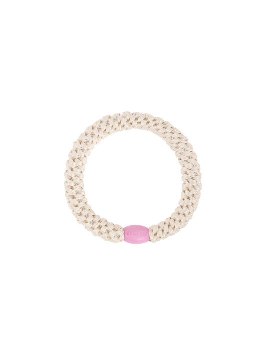 Gumička do vlasů Ivory & Pink Bead