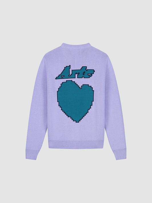 Sweater Kobe Back Heart Purple