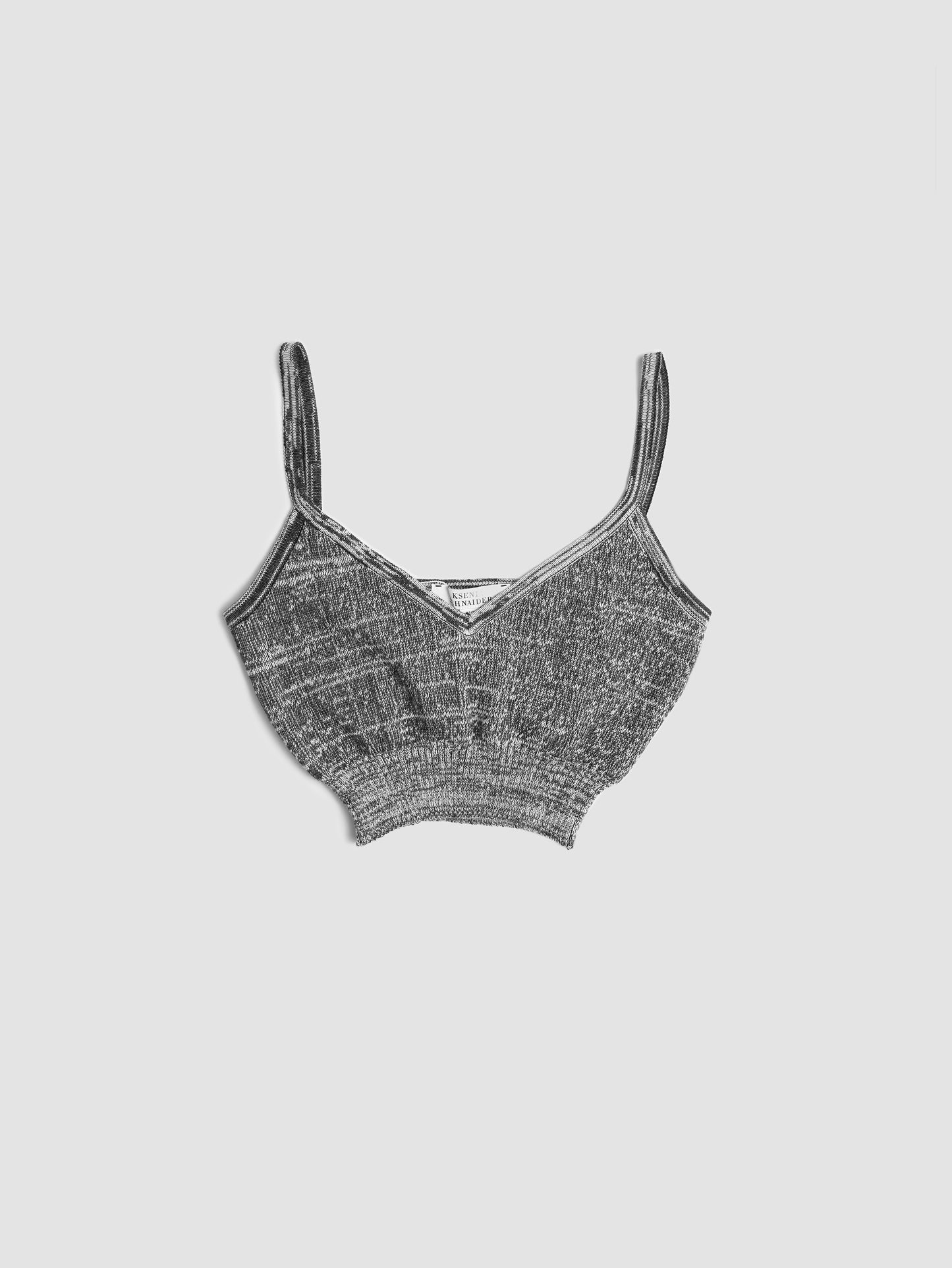 Knitted Bra Top Grey