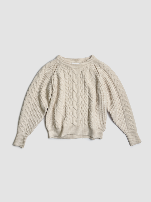 Sweater Cable Knit Pearl