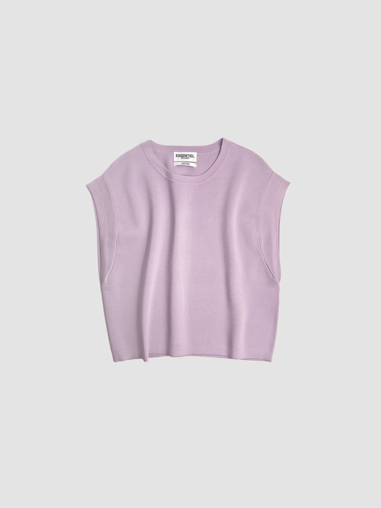 Lilac Sleeveless Knitted Sweater