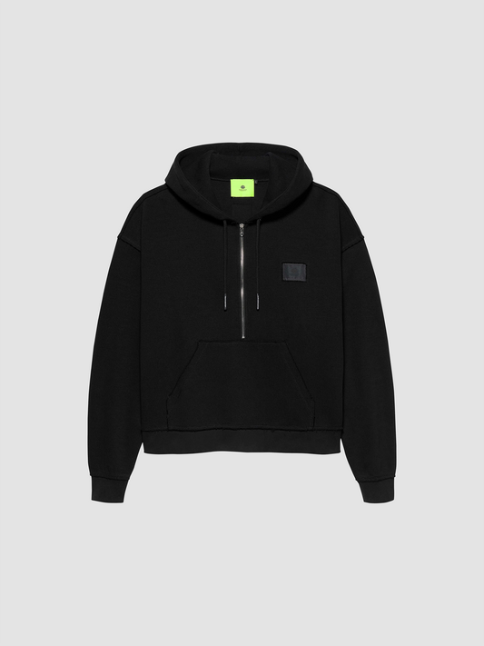 Hoodie Half Zip Black