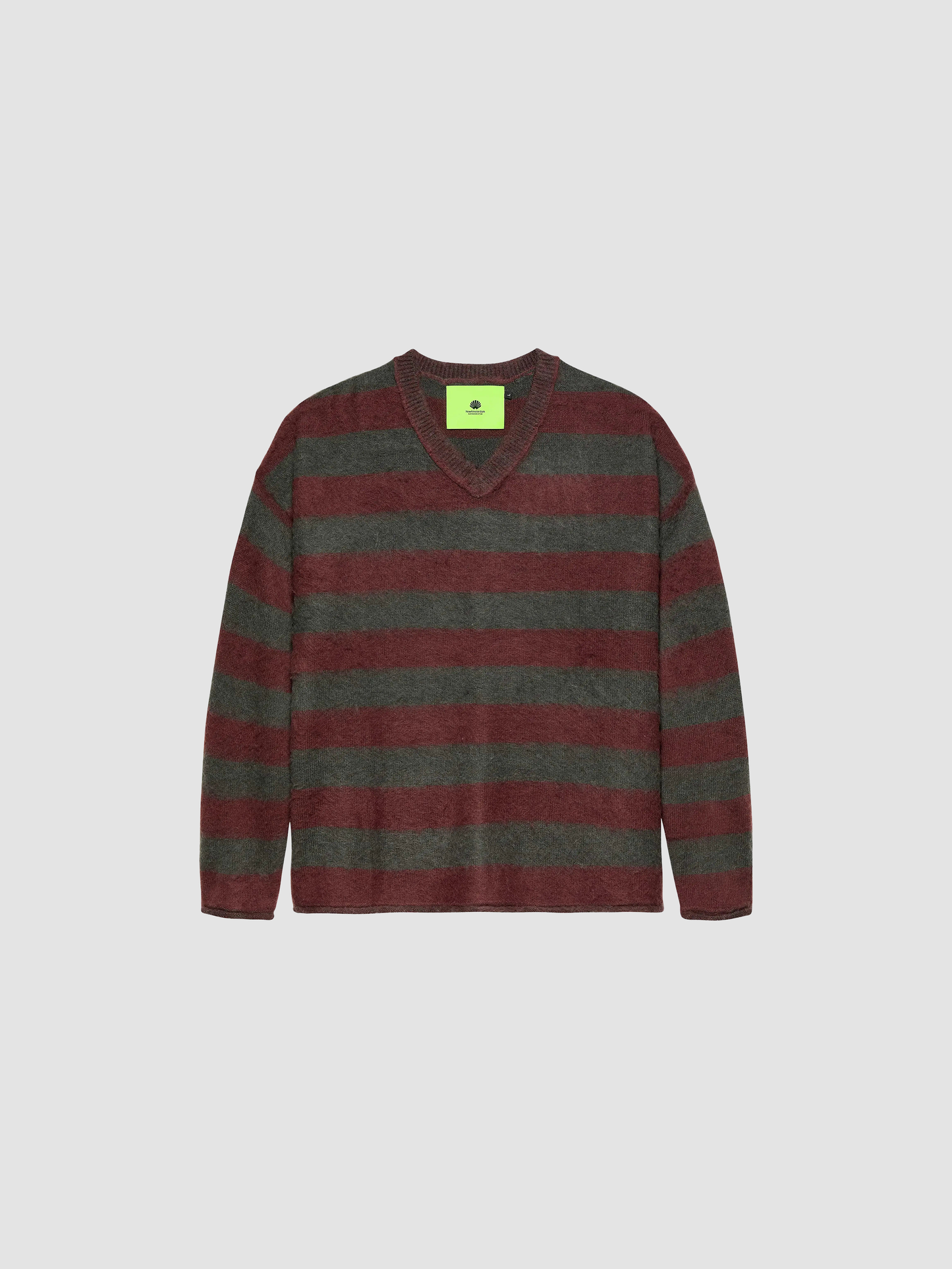 Sweater V-neck Antra/Brown Stripes