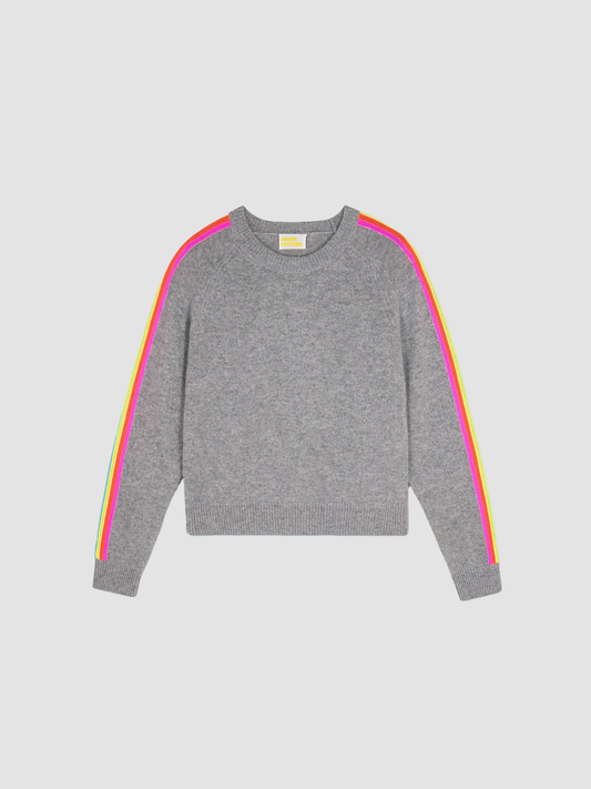 Sweater Grey & Multi-Colors Bands