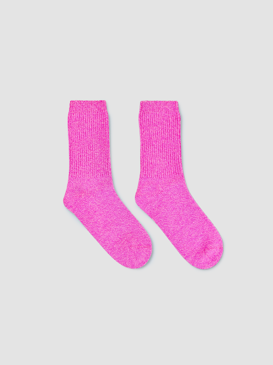 Socks 100% Cashmere Mid-High Pink