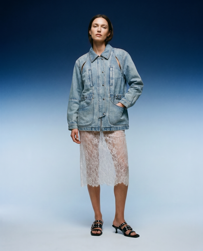Jacket Jeweled Denim Blue