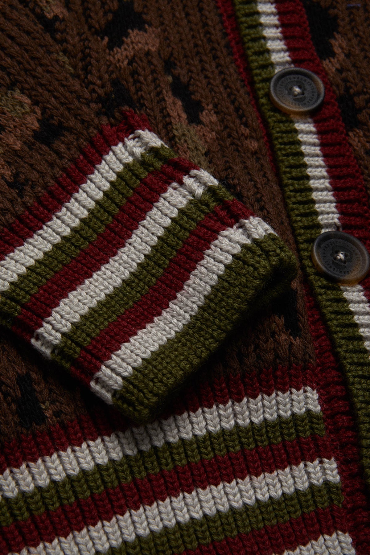Cardigan Knit Leo Brown