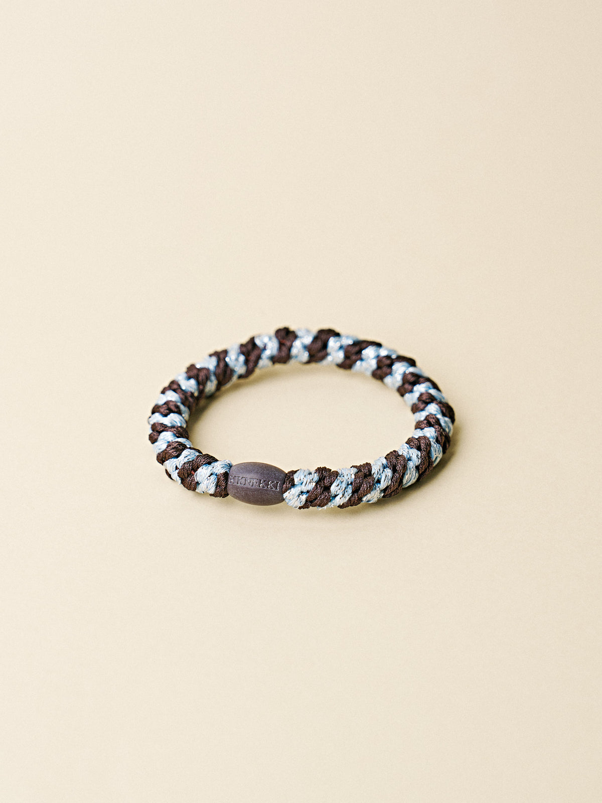 Hair Tie Stripe Brown & Seablue